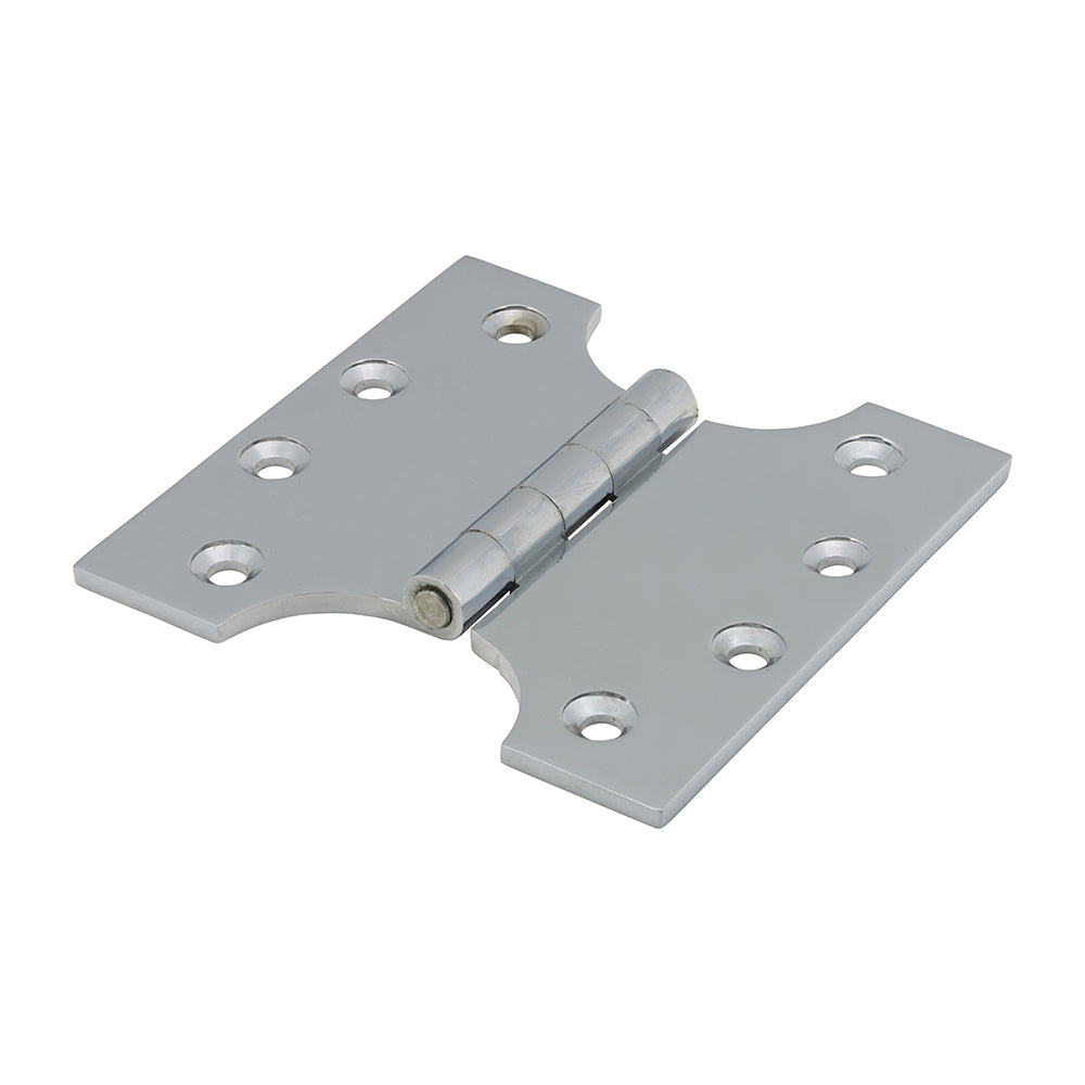 Parliament Hinge (488) - Solid Brass - Polished Chrome - 102 x 100 - Box of 1