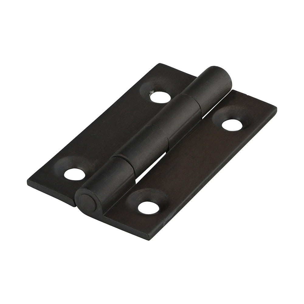 Solid Drawn Hinge - Solid Brass - Bronze - 38 x 22 - Bag of 1
