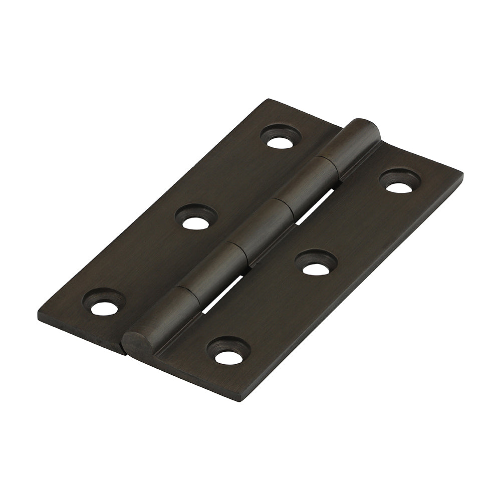 Solid Drawn Hinge - Solid Brass - Bronze - 64 x 35 - Bag of 1