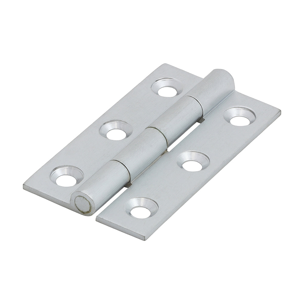 Solid Drawn Hinge - Solid Brass - Satin Chrome - 50 x 28 - Bag of 1