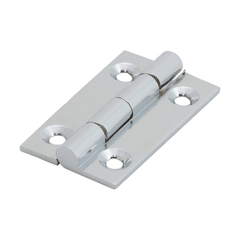 Solid Drawn Hinge - Solid Brass - Polished Chrome - 38 x 22 - Bag of 1