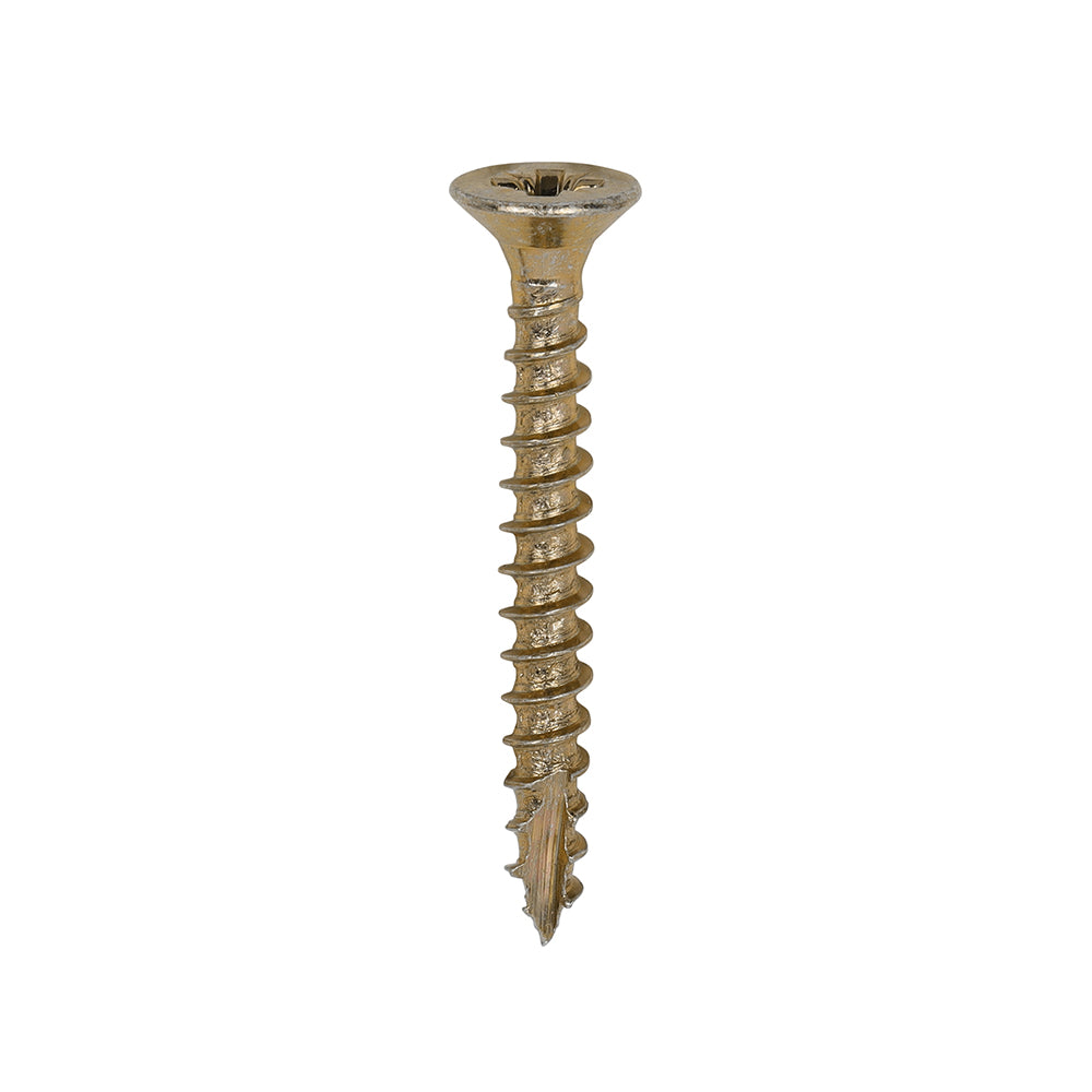Classic Multi-Purpose Screws - PZ - Double Countersunk - Yellow - 3.0 x 25 - Box of 200