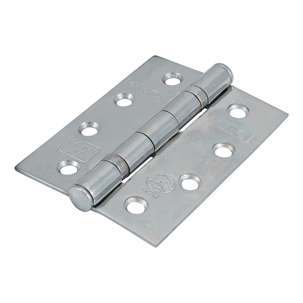 Grade 11 Ball Bearing Fire Door Hinges - Polished Chrome - 101 x 76 x 2.6 - TIMbag of 1