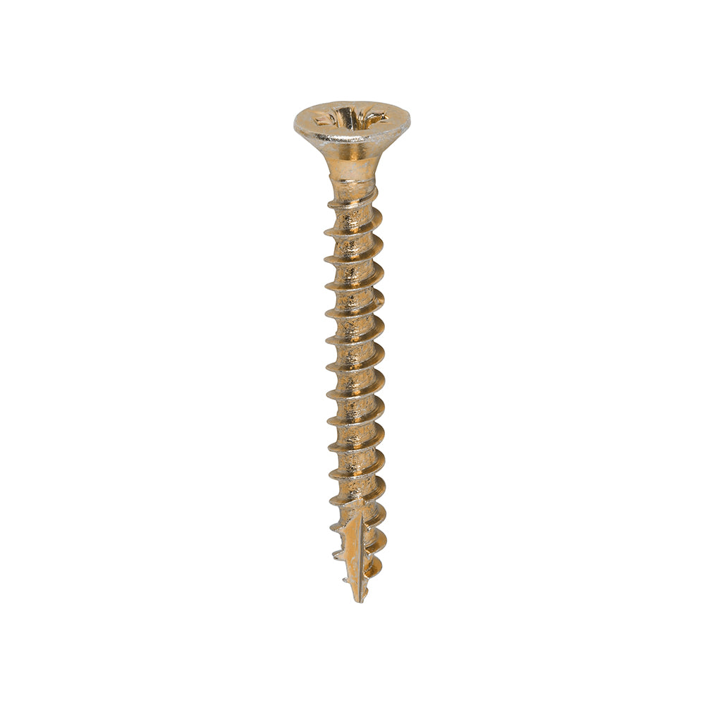 Classic Multi-Purpose Screws - PZ - Double Countersunk - Yellow - 3.5 x 30 - Box of 200