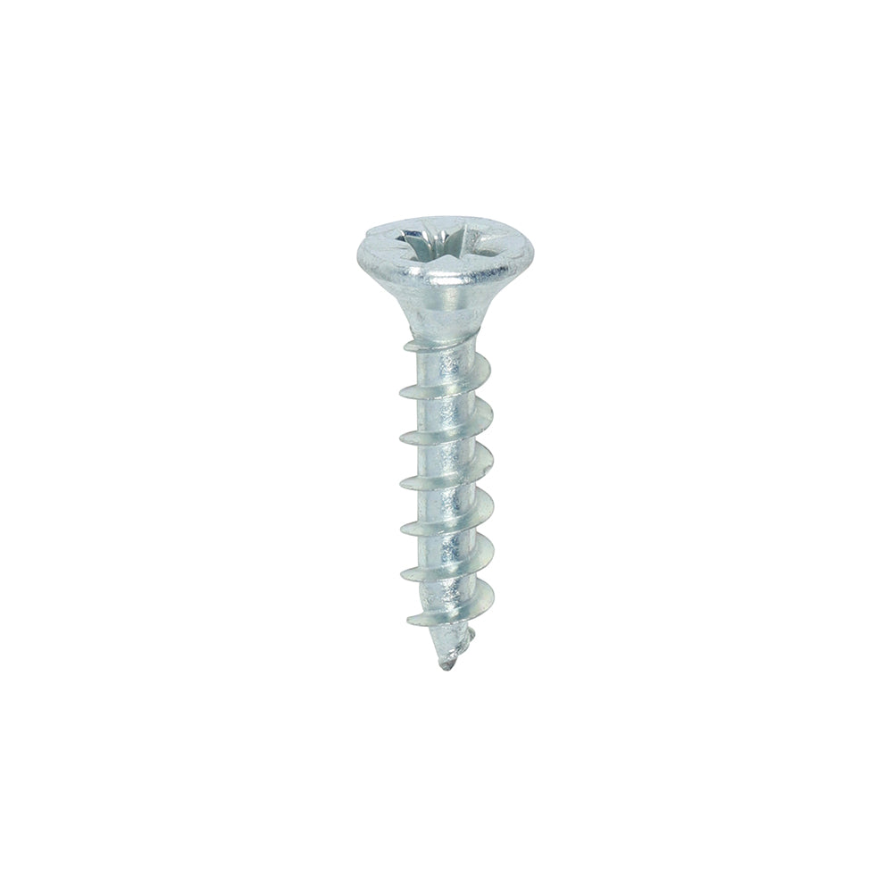 Solo Chipboard & Woodscrews - PZ - Double Countersunk - Zinc - 4.0 x 20 - Box of 200