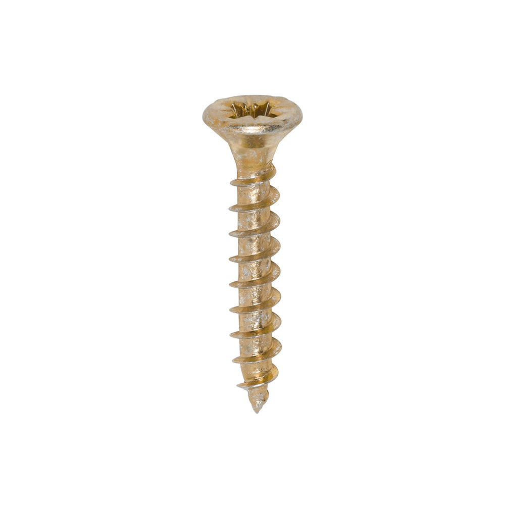 Solo Chipboard & Woodscrews - PZ - Double Countersunk - Yellow - 4.0 x 25 - Box of 200