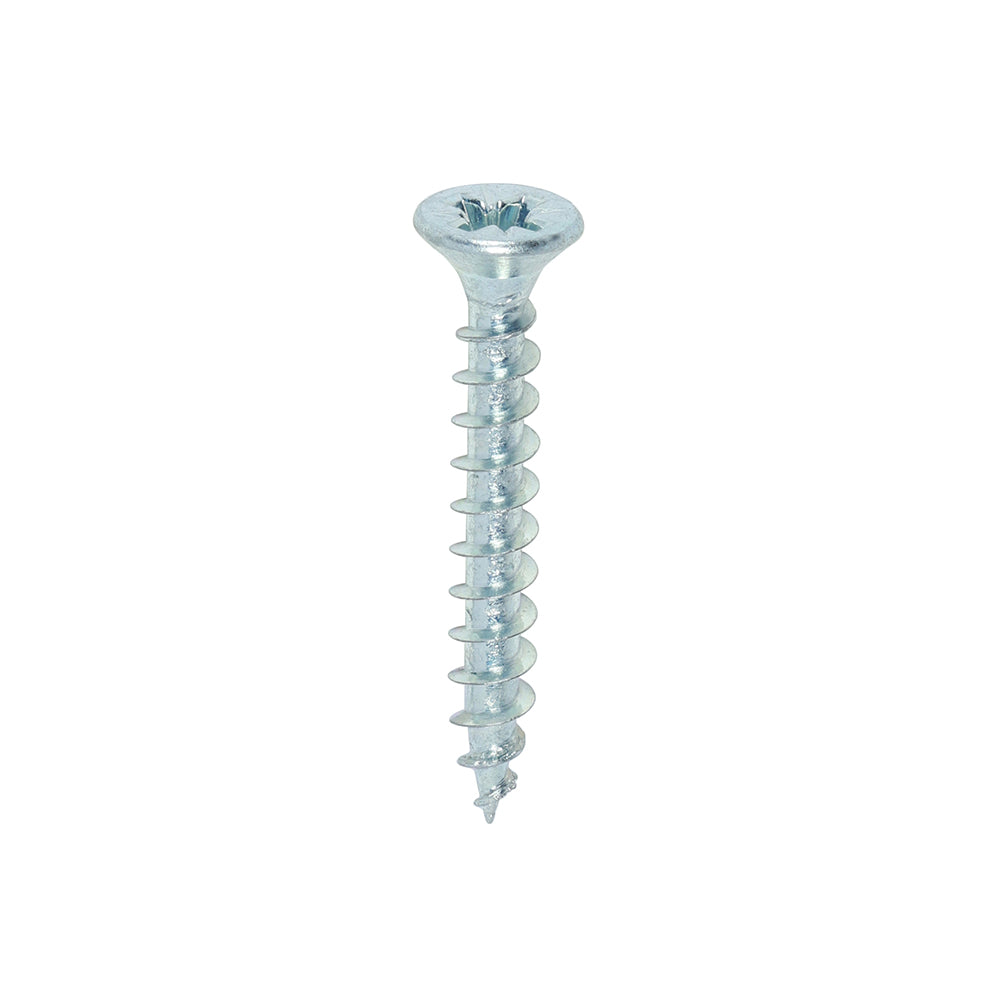 Solo Chipboard & Woodscrews - PZ - Double Countersunk - Zinc - 4.0 x 30 - Box of 200