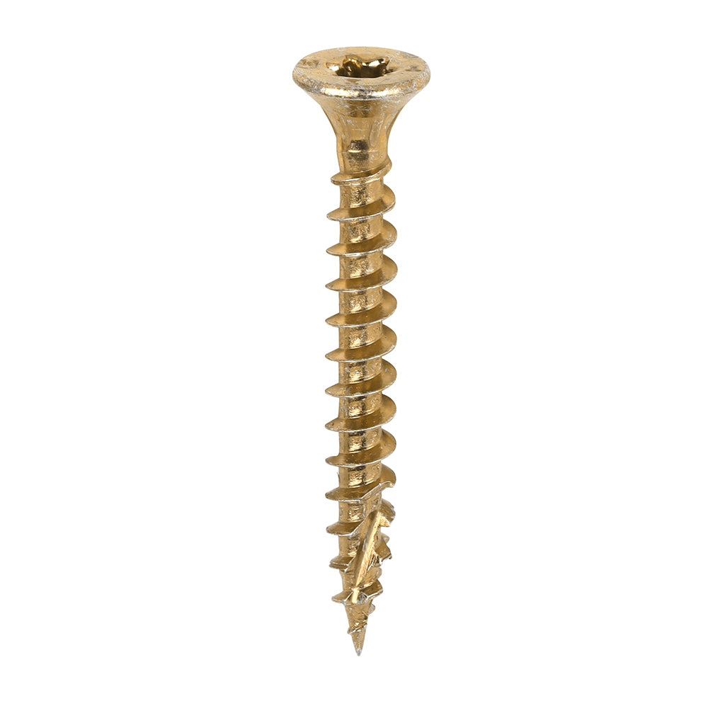 C2 Clamp-Fix - TX - Double Countersunk with Ribs - Twin-Cut - Yellow - 4.0 x 35 - Box of 200
