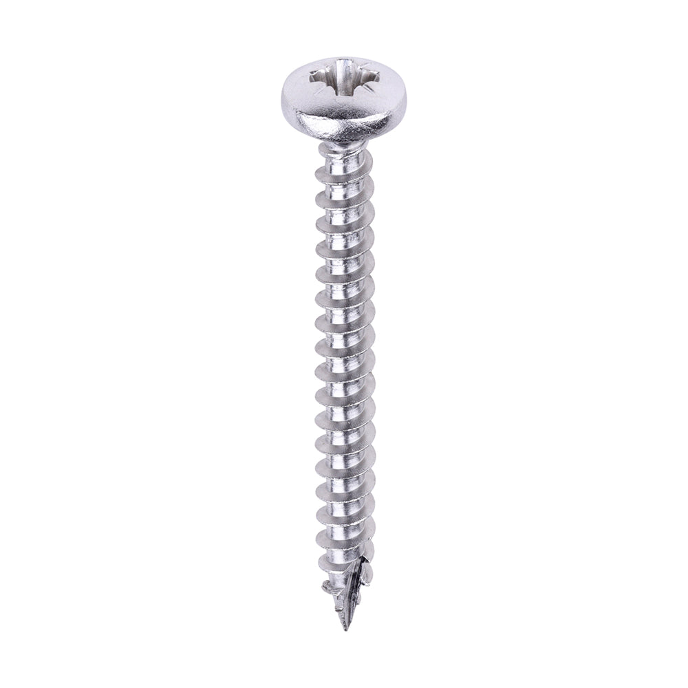 Classic Multi-Purpose Screws - PZ - Pan Head - A2 Stainless Steel - 4.0 x 40 - Box of 200
