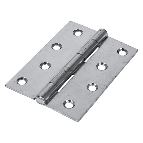 Plain Butt Hinge - Fixed Pin (1838) - Zinc - 100 x 70 - Plain Bag of 1