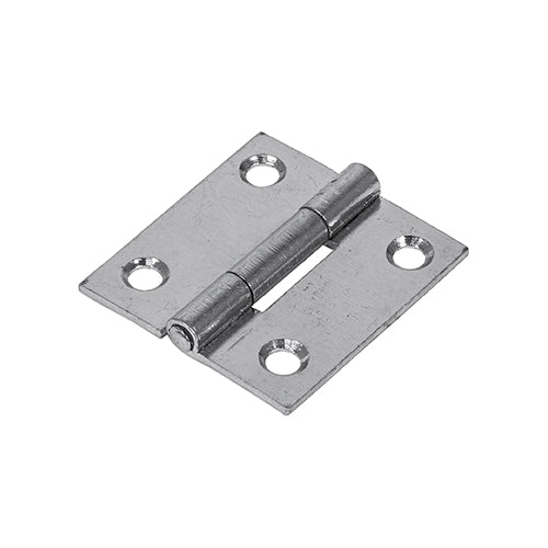 Plain Butt Hinge - Fixed Pin (1838) - Zinc - 38 x 34 - Plain Bag of 1