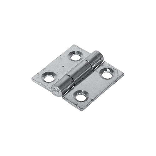 Plain Butt Hinge - Fixed Pin (1838) - Zinc - 25 x 25 - Plain Bag of 1