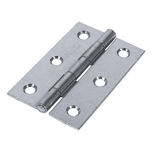 Plain Butt Hinge - Fixed Pin (1838) - Zinc - 75 x 50 - Plain Bag of 1