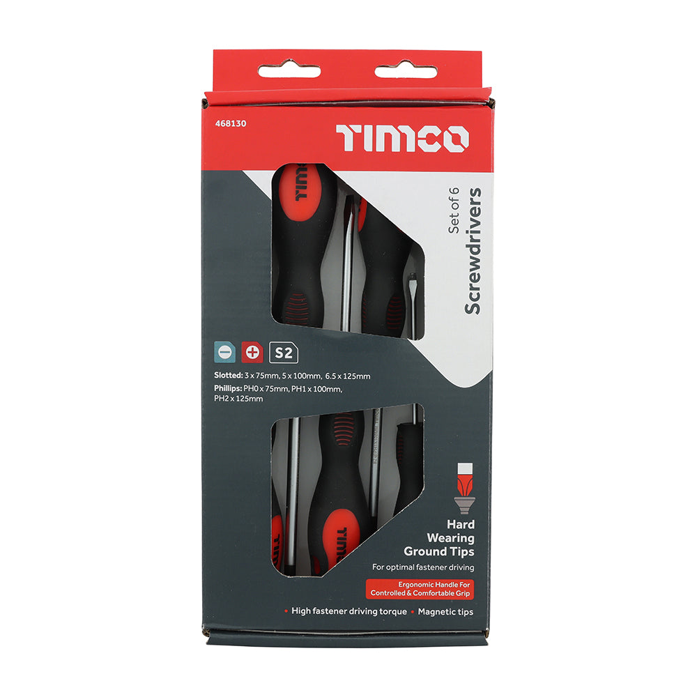 TIMCO Screwdriver Set - Box of 6 – Builderstuff