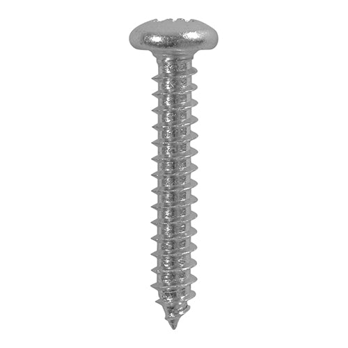 Metal Tapping Screws - PZ - Pan - Self-Tapping - A2 Stainless Steel - 4.8 x 25 - Box of 200