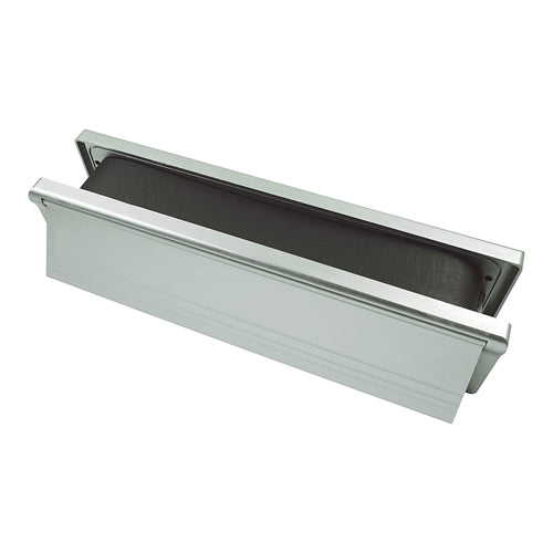 Intumescent Letterbox - Satin Anodised Aluminium - Silver Frame - 305 x 70 - Box of 1