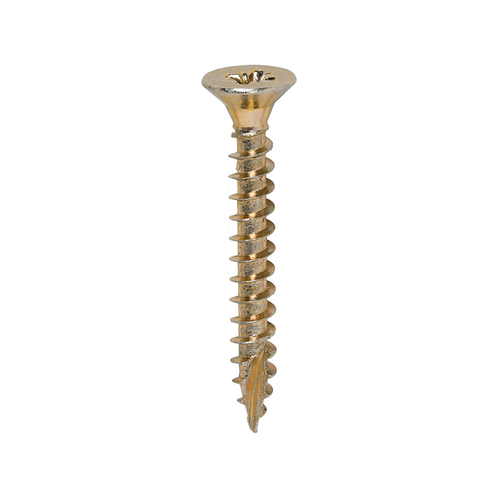 Classic Multi-Purpose Screws - PZ - Double Countersunk - Yellow - 5.0 x 40 - Box of 200