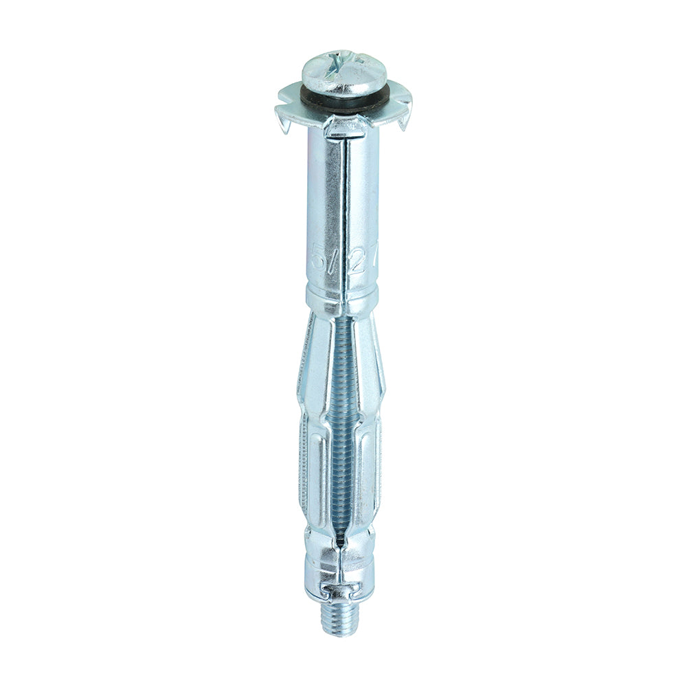 Metal Cavity Anchors - Zinc - M5 x 65 (70mm Screw) - Box of 100
