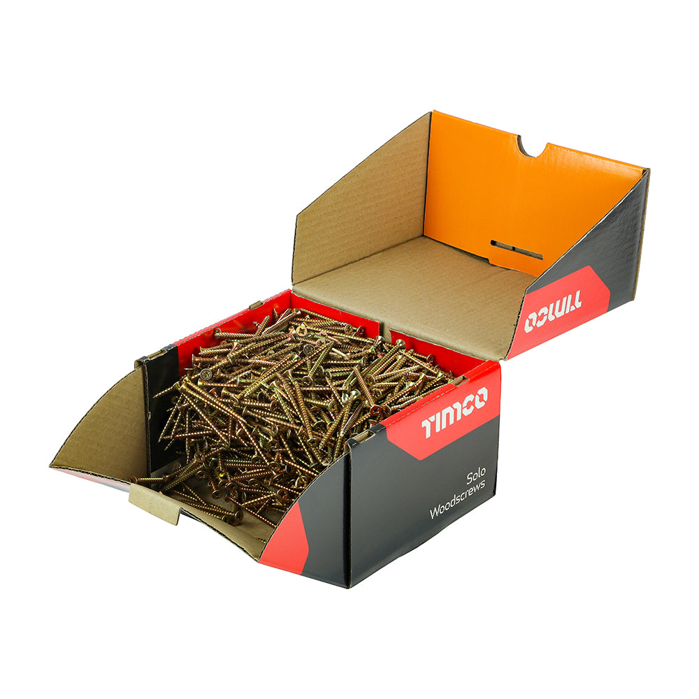 Solo Chipboard & Woodscrews - Industry Pack - PZ - Double Countersunk - Yellow - 5.0 x 70 - Box of 1000