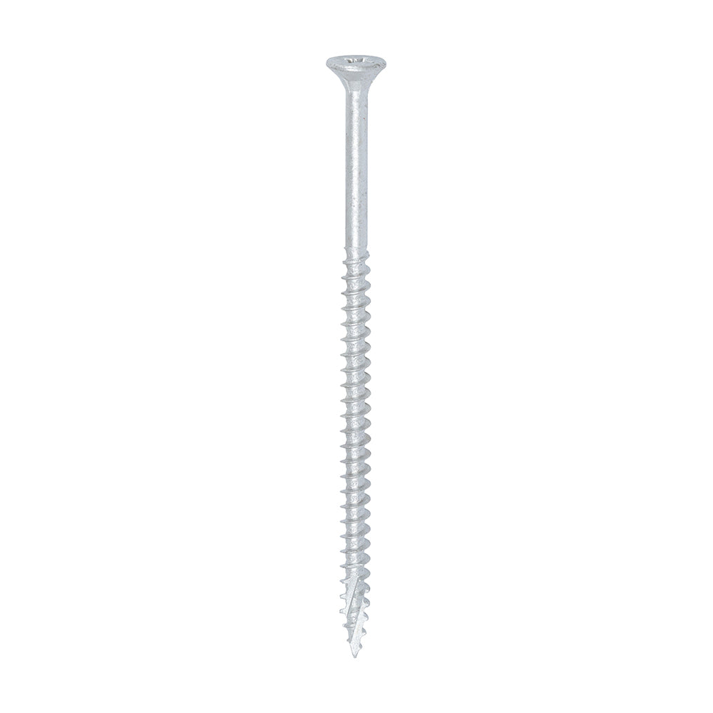C2 Exterior Strong-Fix - PZ - Double Countersunk with Ribs - Twin-Cut - Silver - 5.0 x 100 - Box of 100