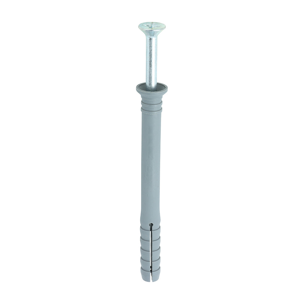 Nylon Hammer Fixings - PZ - Zinc - 6.0 x 80 - TIMpac of 10