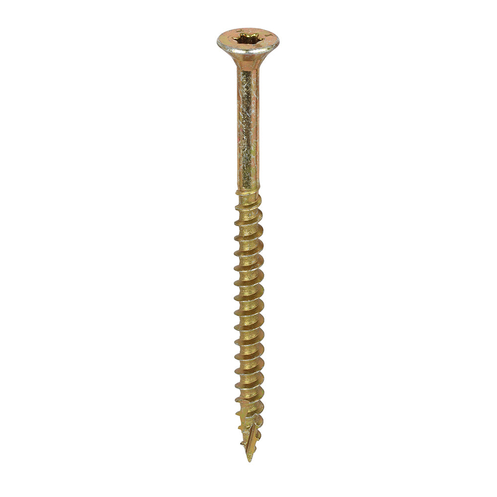 C2 Clamp-Fix - TX - Double Countersunk with Ribs - Twin-Cut - Yellow - 6.0 x 90 - Box of 100