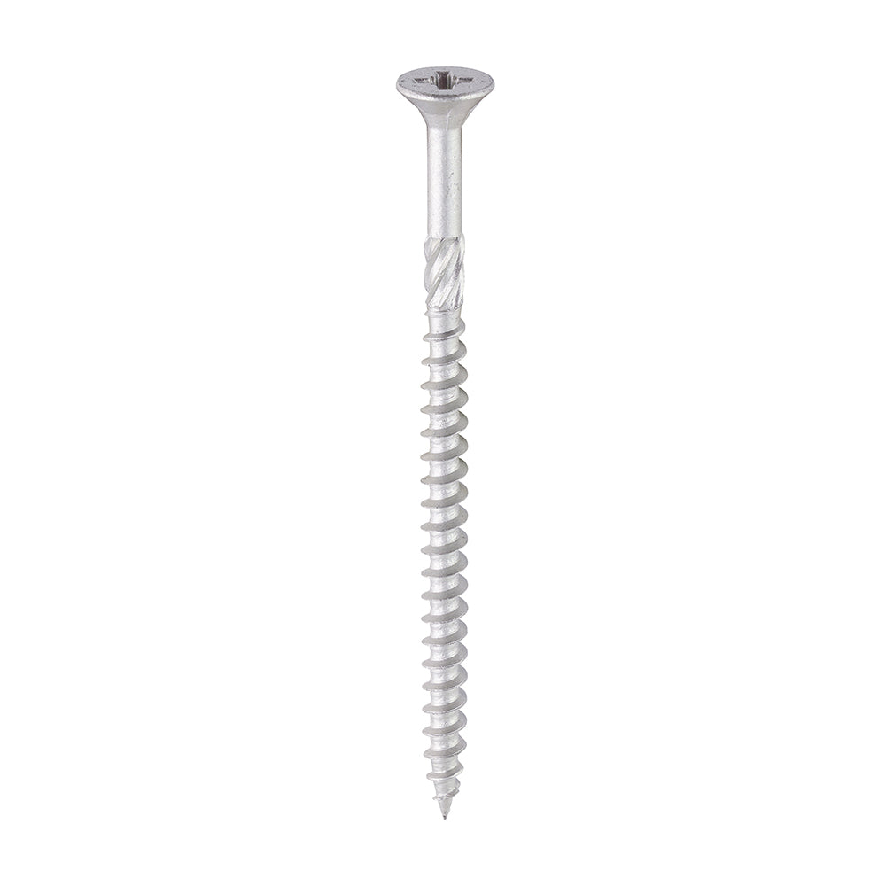 C2 Exterior Strong-Fix - PZ - Double Countersunk with Ribs - Twin-Cut - Silver - 6.0 x 100 - Box of 100