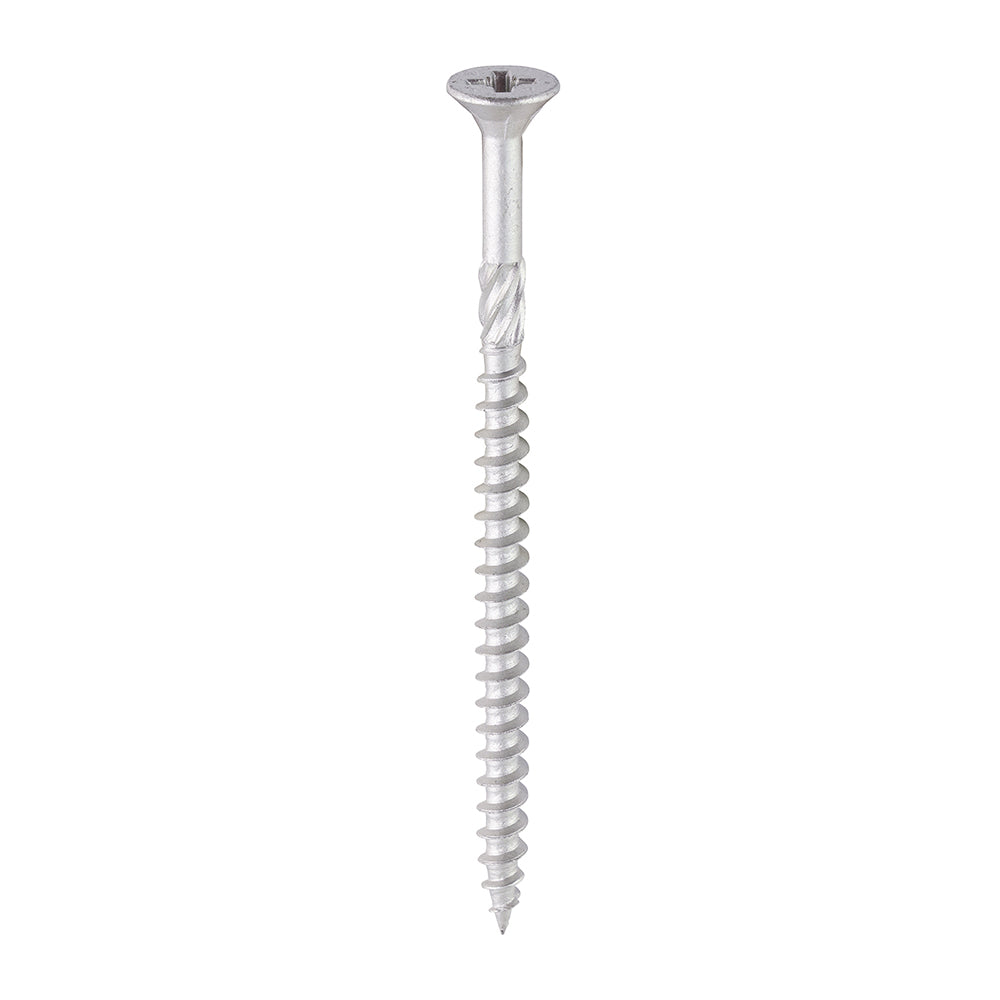 C2 Exterior Strong-Fix - PZ - Double Countersunk with Ribs - Twin-Cut - Silver - 6.0 x 100 - Tub of 60