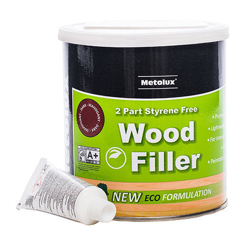 Metolux 2 Part Styrene Free Wood Filler - Mahogany - 770ml - Tin of 1