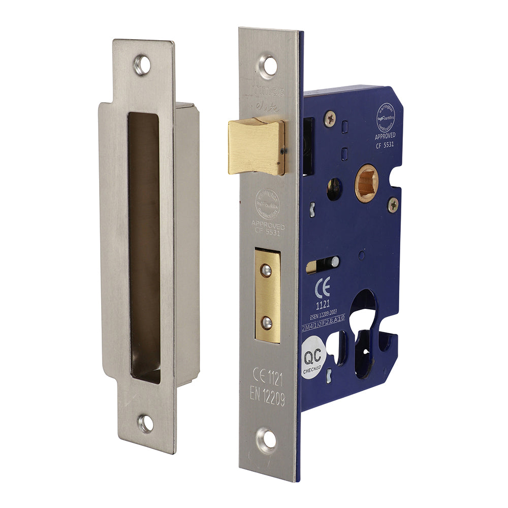 Euro Sashlock - Satin Nickel - 66 case / 45.5 backset - Box of 1