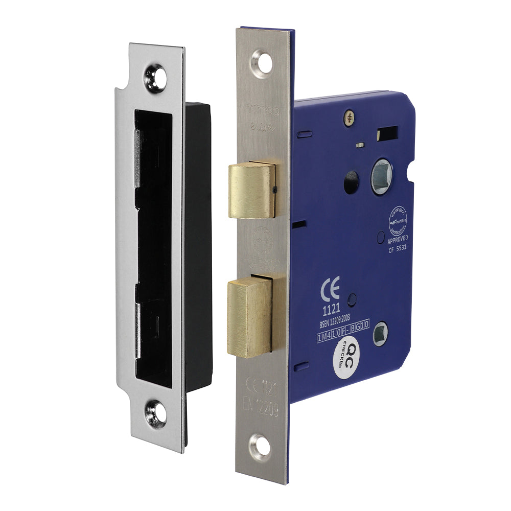 Bathroom Lock - Satin Nickel - 78mm - Box of 1