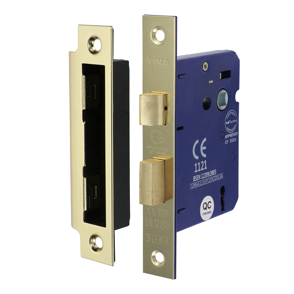 3 Lever Sashlock - Electro Brass - 78 case / 58 backset - Box of 1