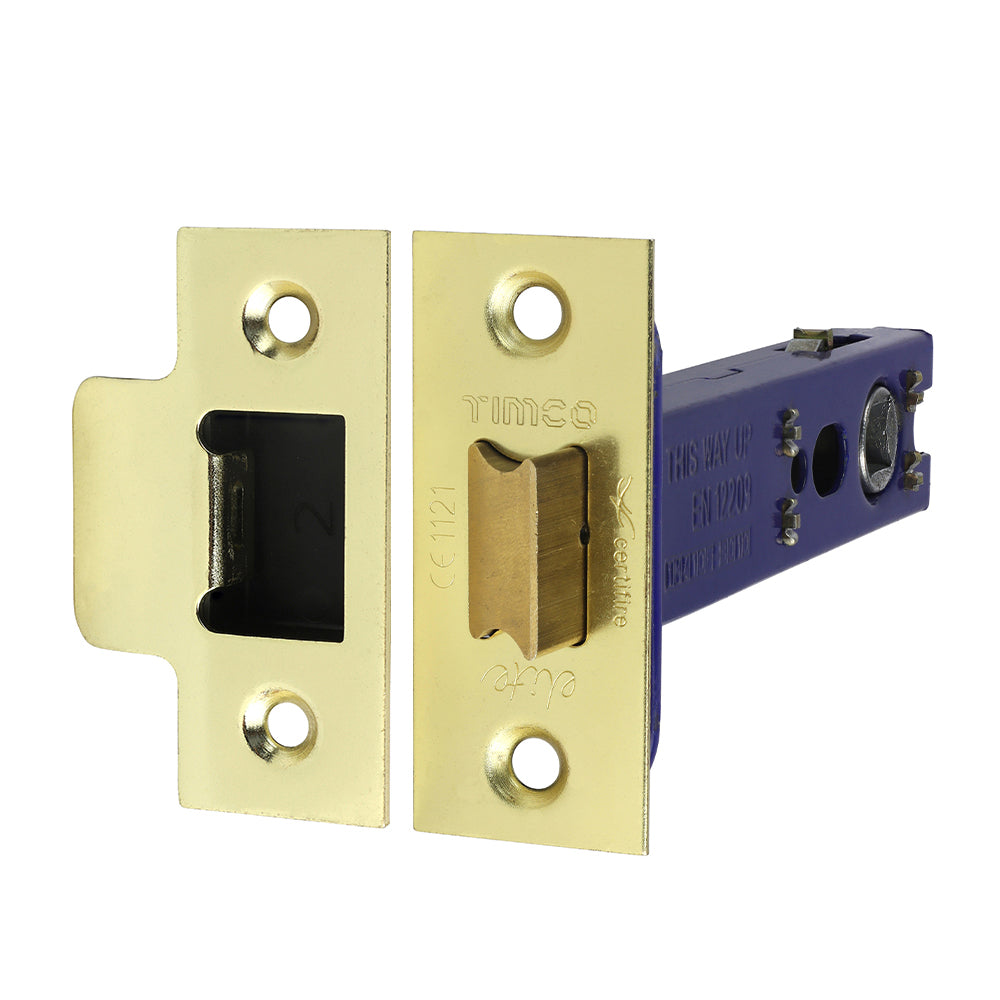 Architectural Tubular Latch - Electro Brass & Satin Nickel - 103 case / 82.5 backset - Plain Bag of 1