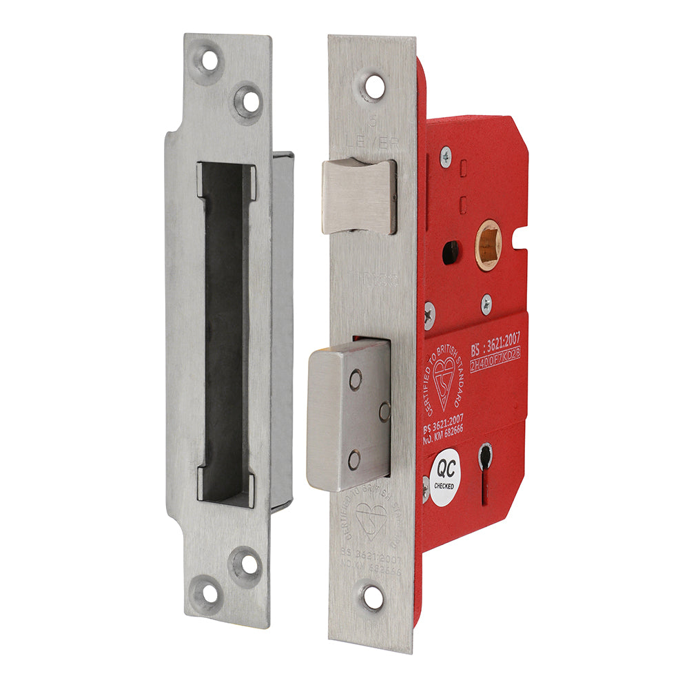 5 Lever British Standard CE Sashlock - Stainless Steel - Satin - 66 case / 45 backset - Box of 1
