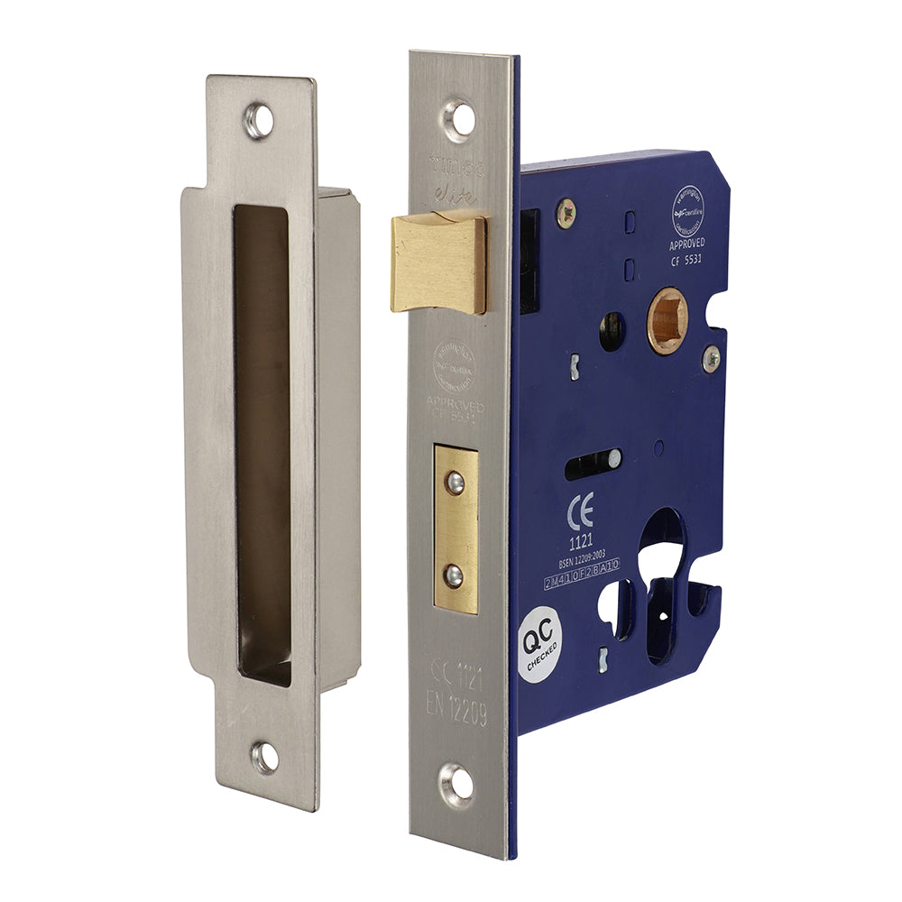 Euro Sashlock - Satin Nickel - 78 case / 56 backset - Box of 1