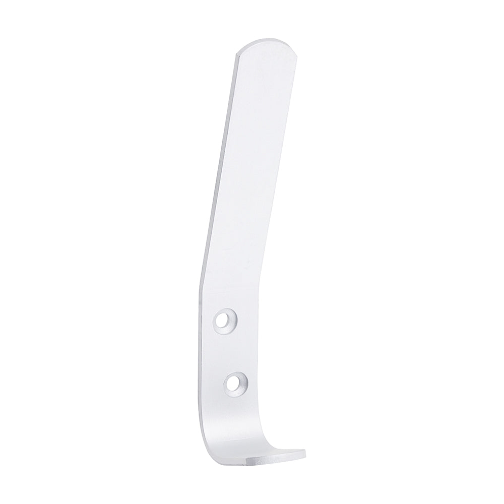 Hat & Coat Hooks - Satin Anodised Aluminium - 125 x 19 - TIMbag of 5