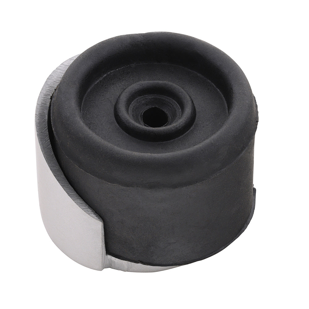 Round Door Stop - Satin Anodised Aluminium - 38mm - Bag of 1