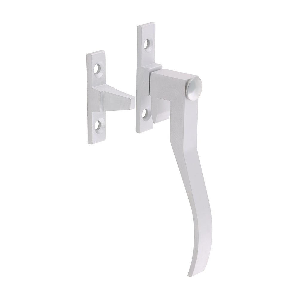 Wedge Pattern Casement Fastener - Satin Anodised Aluminium - 100mm - Bag of 1