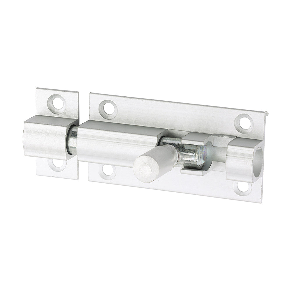 Straight Barrel Bolt - Satin Aluminium - 50 x 25 - TIMpac of 1