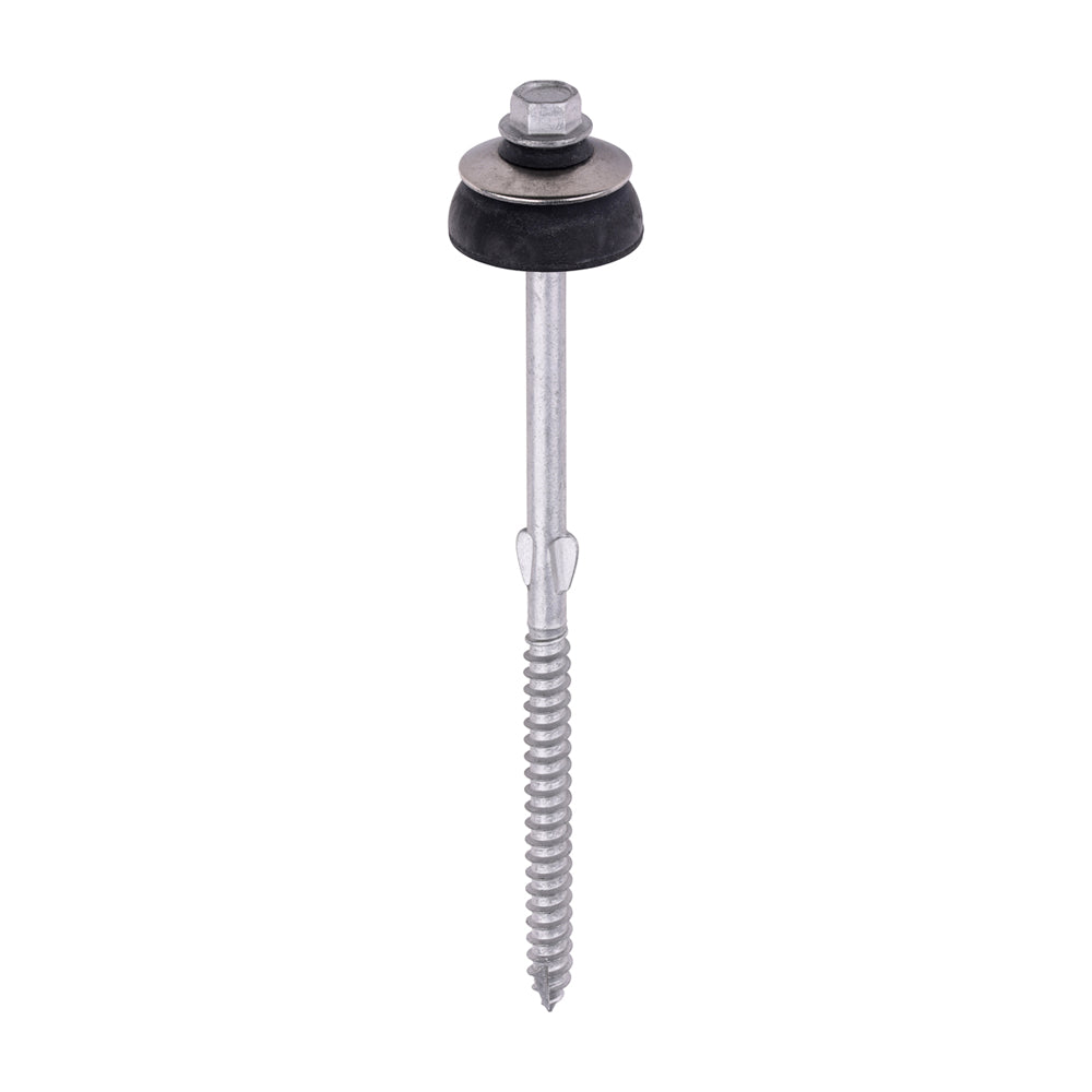 Metal Construction Fibre Cement Board to Timber Screws - Hex - BAZ Washer - Slash Point - Exterior - Silver Organic - 6.3 x 130 - Box of 50