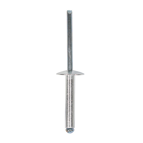 Rivets - Flange Head - Aluminium - 4.8 x 25 - Box of 250