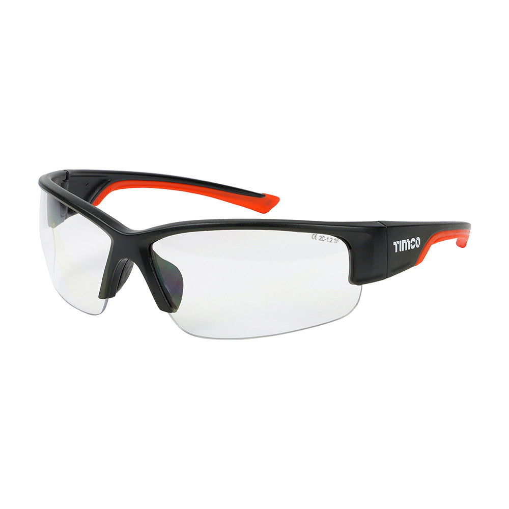 Premium Safety Glasses - Clear - One Size - Bag of 1