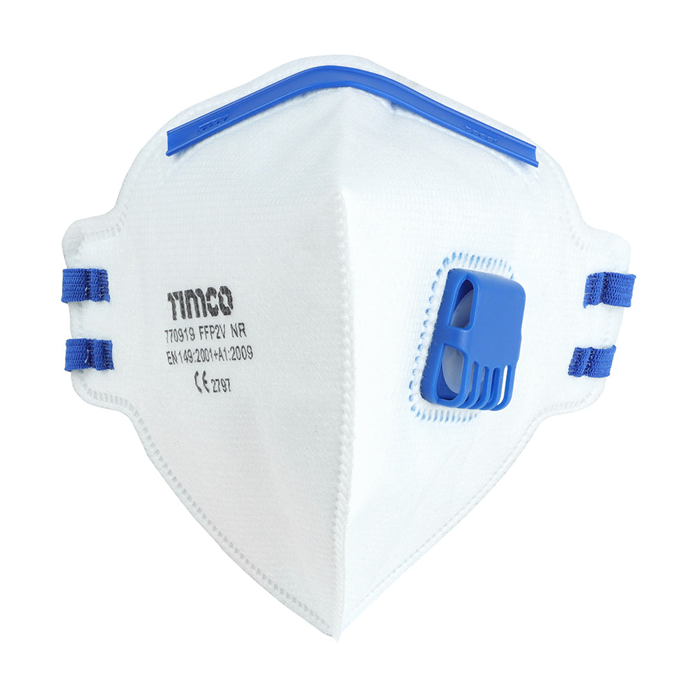 FFP2 Fold Flat Masks with Valve - One Size - Box of 10
