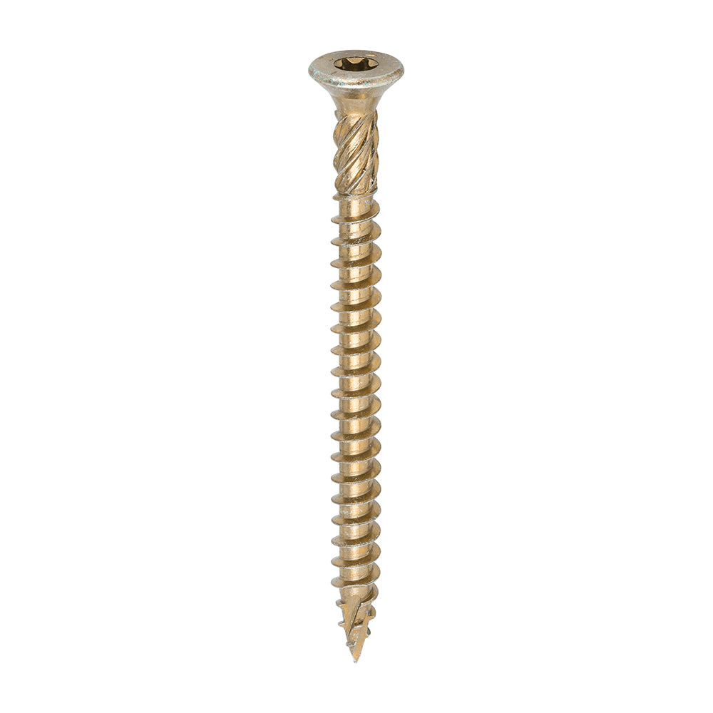 C2 Clamp-Fix - TX - Double Countersunk with Ribs - Twin-Cut - Yellow - 8.0 x 100 - Box of 100
