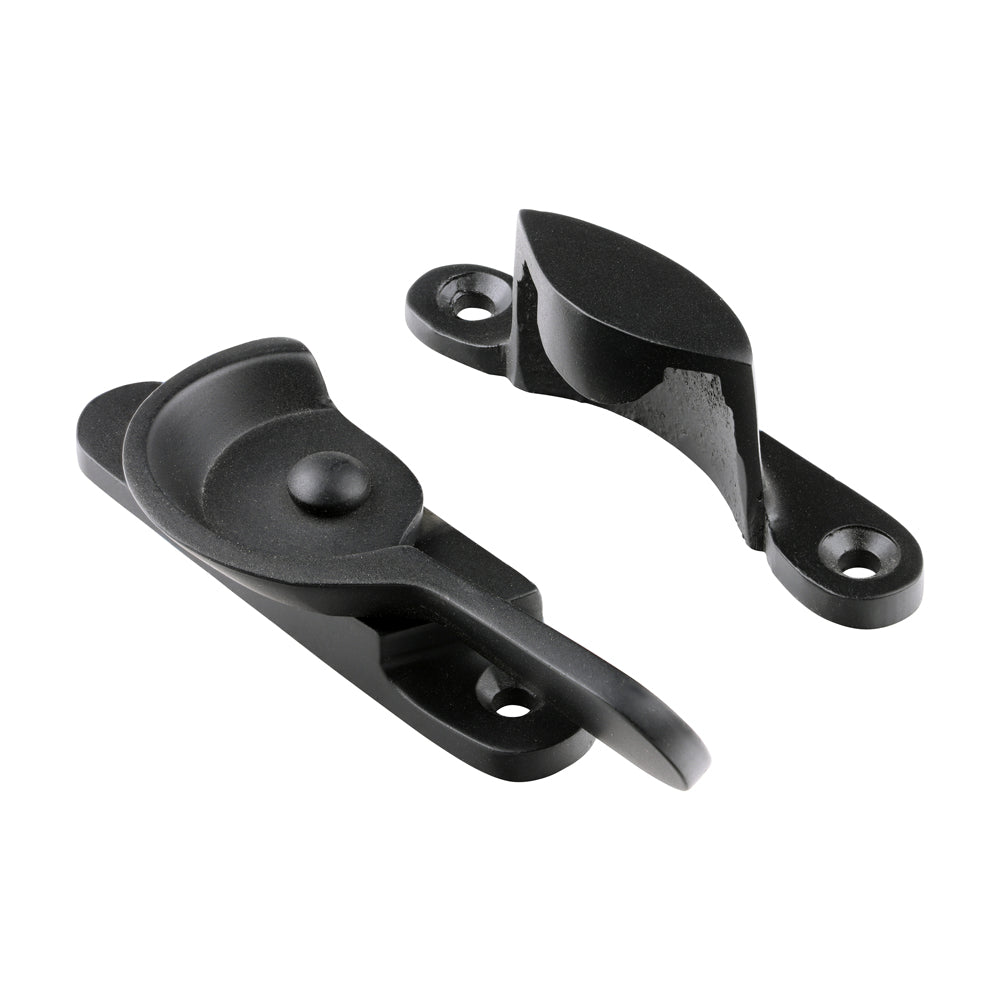 Fitch Pattern Sash Fastener - Matt Black - 68 x 14 - Bag of 1