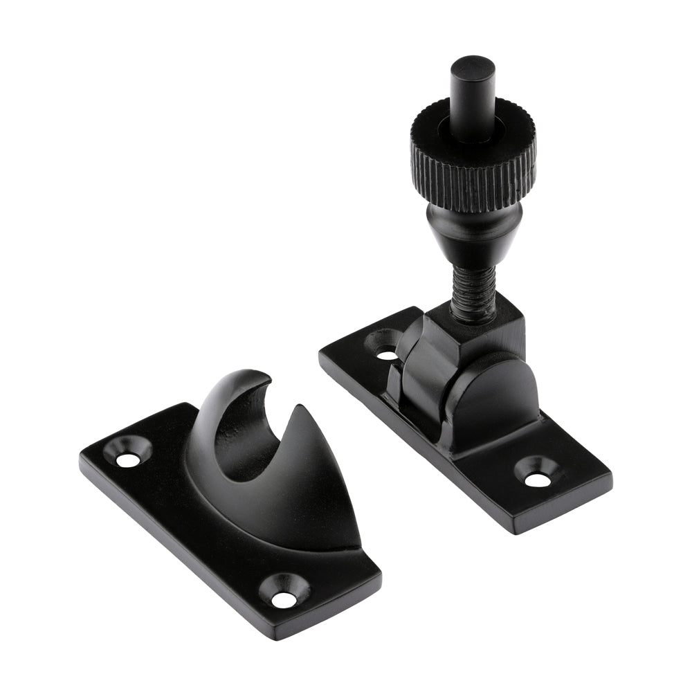 Brighton Pattern Sash Fastener - Matt Black - 57 x 22 - Bag of 1