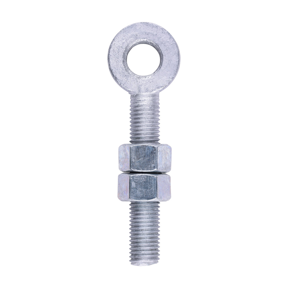 Adjustable Gate Eye with Nuts - Hot Dipped Galvanised - M16 x 100 - Unit of 1