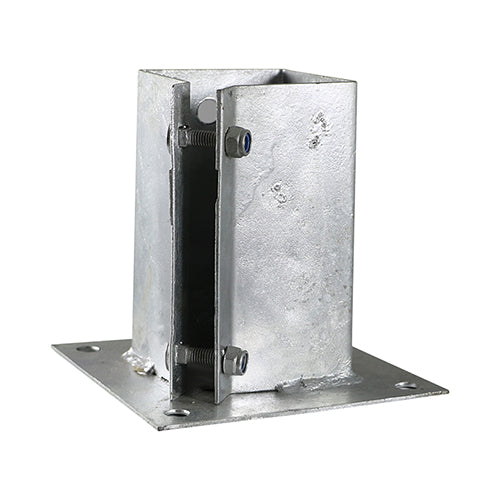 Bolt Down Shoe - Hot Dipped Galvanised - 50mm - Unit of 1