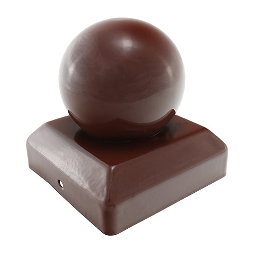 Ball Fence Post Cap - Oxide Red - 100mm - Unit of 1