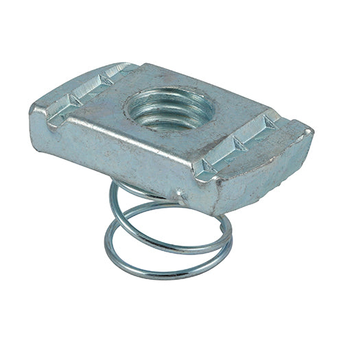 Channel Nuts Short Spring - Zinc - M12 - Box of 100